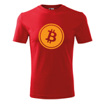 Tricou pentru barbati,personalizat  Bitcoin , Rosu, marimea 3XL fotografia produsului