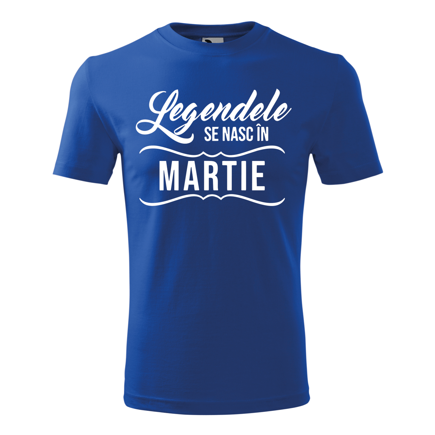 Tricou pentru barbati,personalizat  Legendele se nasc in martie , Albastru, marimea 2XL fotografia produsului