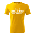 Tricou pentru barbati,personalizat  Nascut sa joace poker fortat sa munceasca , Galben, marimea L fotografia produsului