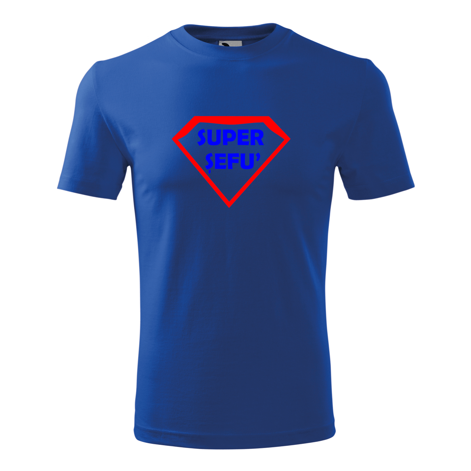 Tricou pentru barbati,personalizat Super sefu, Albastru, marimea L fotografia produsului