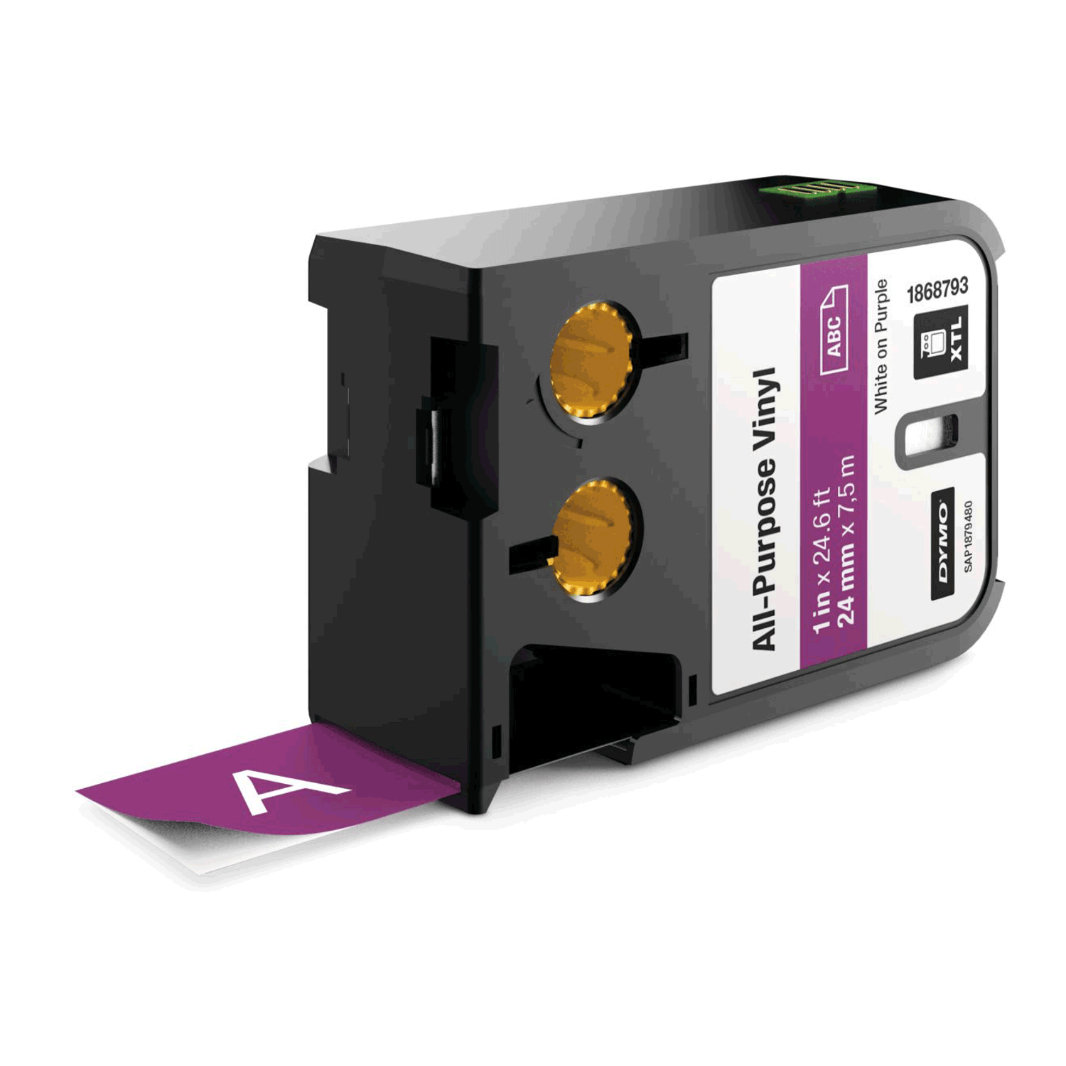 Etichete industriale autoadezive, DYMO XTL, vinil, 24mm x 7m, alb violet, 1868793 fotografia produsului