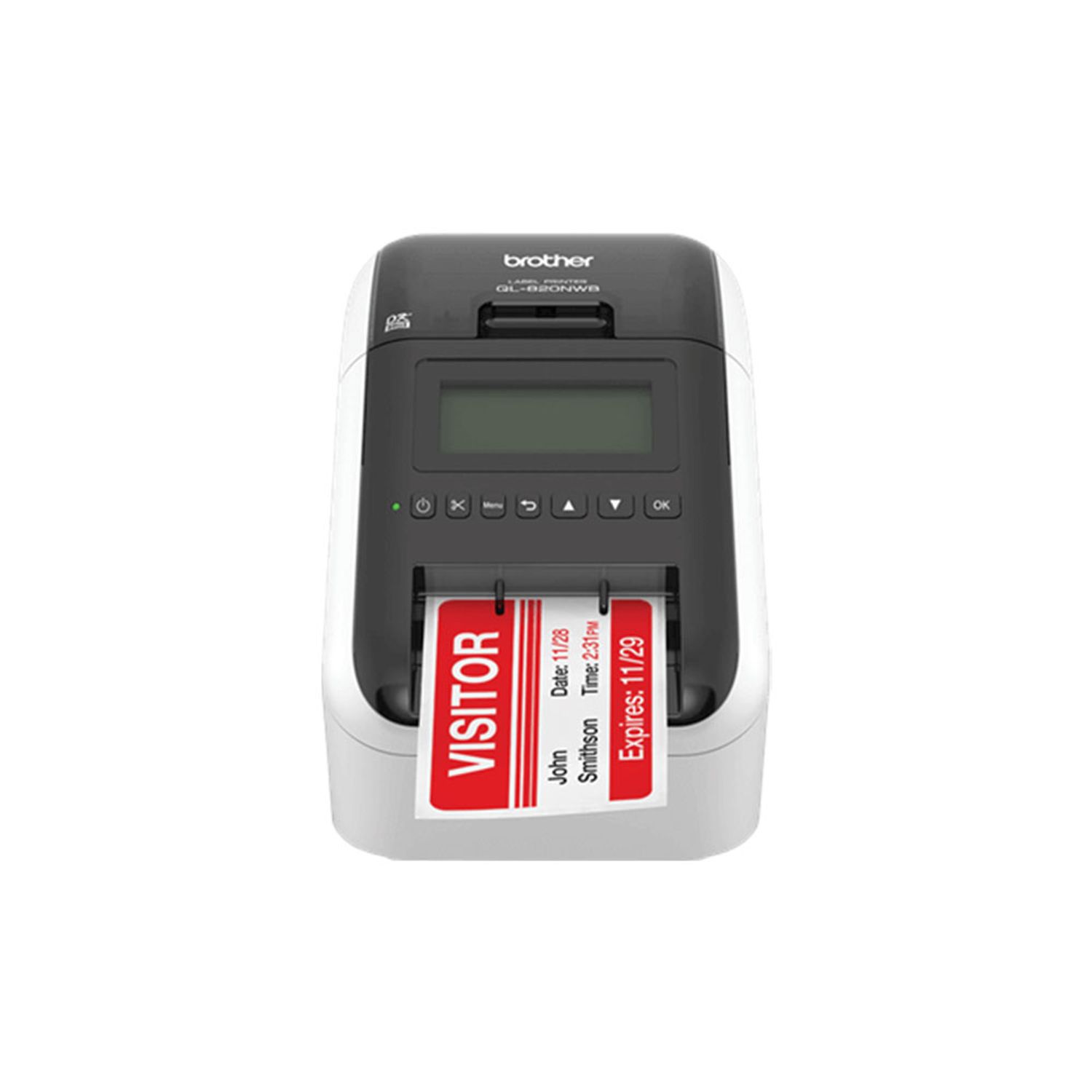 Brother QL-820NWB, imprimanta termica profesionala etichete, Cutter automat, printare negru si rosu fotografia produsului