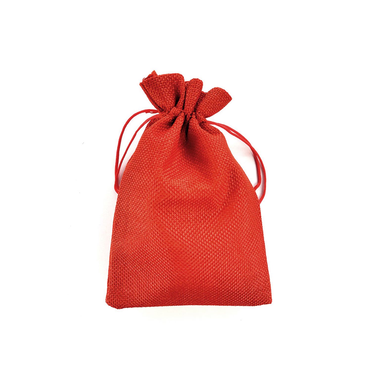 Saculet textil rosu 17cm x 11.5cm fotografia produsului View 2 L