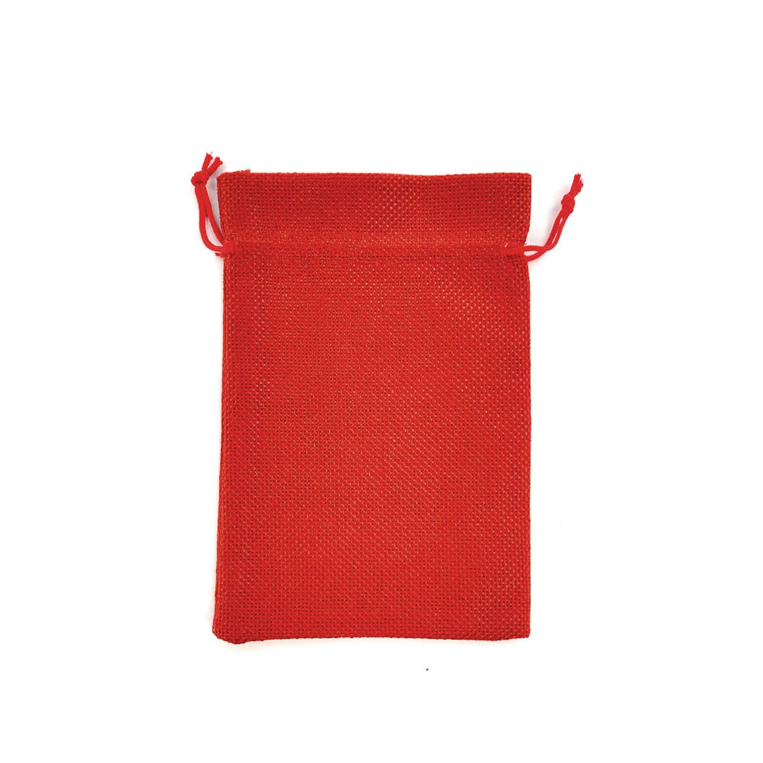 Saculet textil rosu 17cm x 11.5cm fotografia produsului