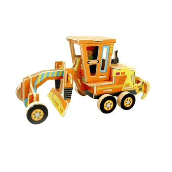 Puzzle 3D Masina de turnat asfalt, Robotime, Lemn, 48 piese, VE210