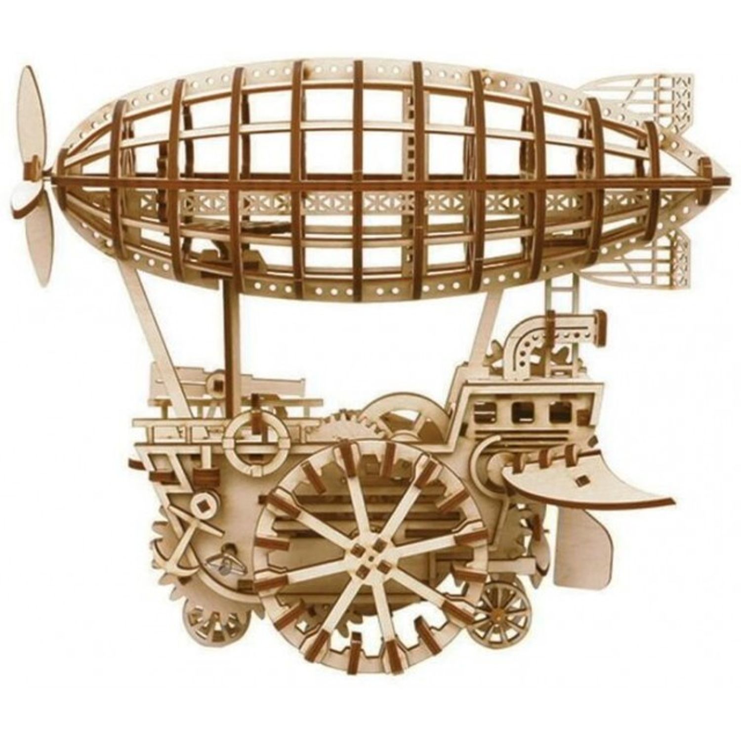 Puzzle 3D Airship, ROKR, Lemn, 349 piese fotografia produsului