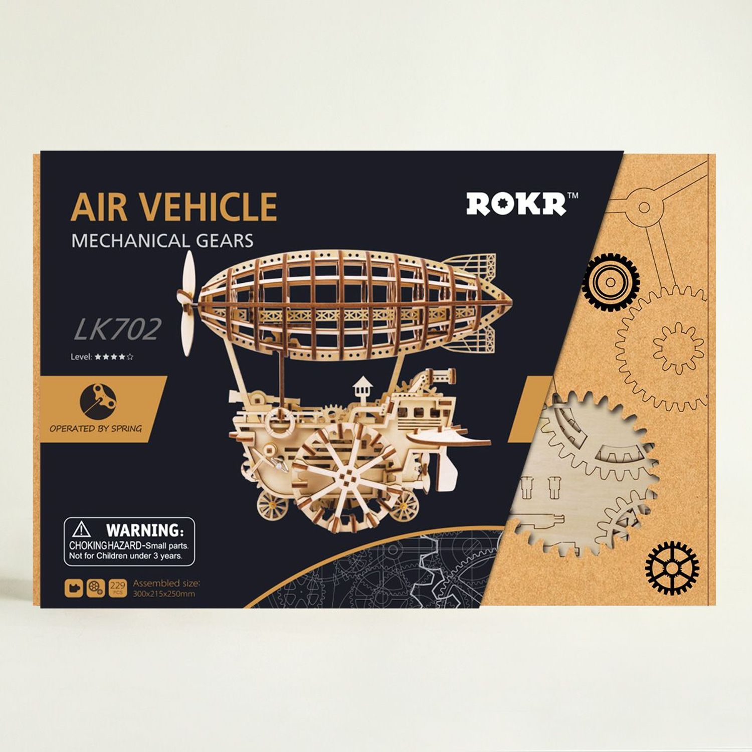 Puzzle 3D Airship, ROKR, Lemn, 349 piese fotografia produsului View 5 L