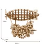 Puzzle 3D Airship, ROKR, Lemn, 349 piese fotografia produsului View 6 S