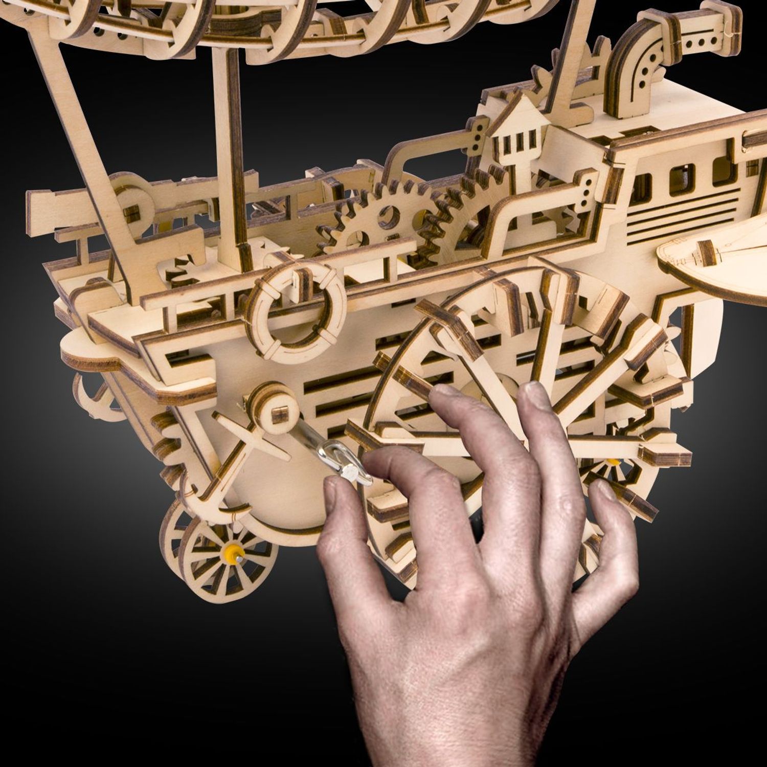 Puzzle 3D Airship, ROKR, Lemn, 349 piese fotografia produsului View 2 L