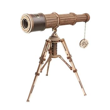 Puzzle 3D Telescopul monocular, ROKR, Lemn, 314 Piese, ST004