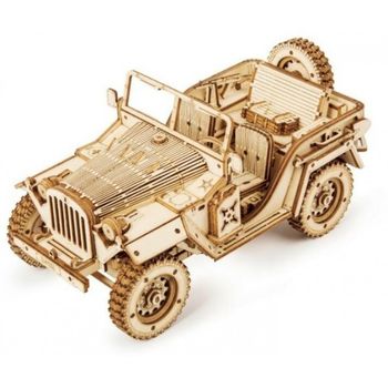 Puzzle 3D Masina Militara, ROBOTIME, Lemn, 369 piese