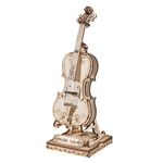 Puzzle 3D Violoncel, RoLife, Lemn, 58 piese, TG411 fotografia produsului
