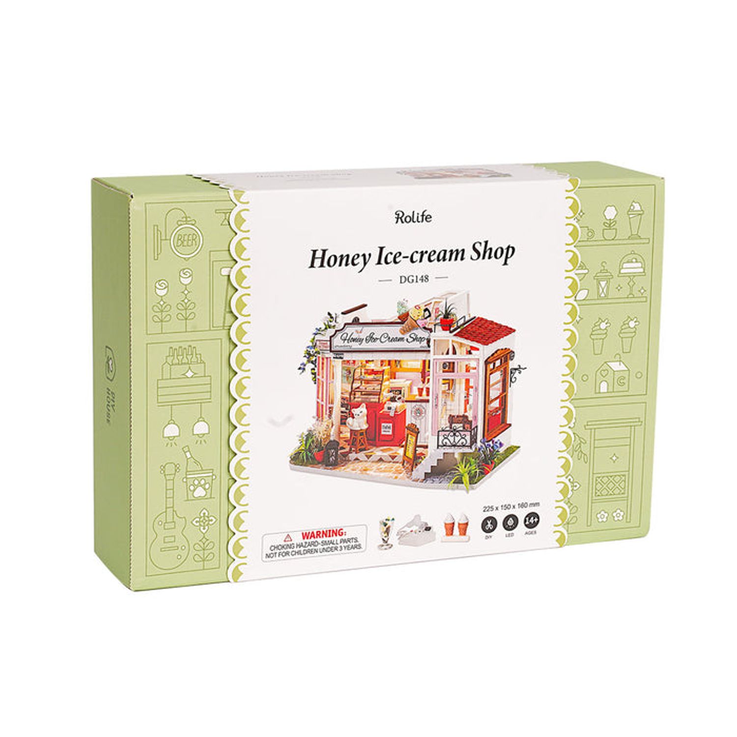 Puzzle 3D Minicasuta Honey Ice-cream Shop, RoLife, 70 piese, DG148 fotografia produsului View 3 L