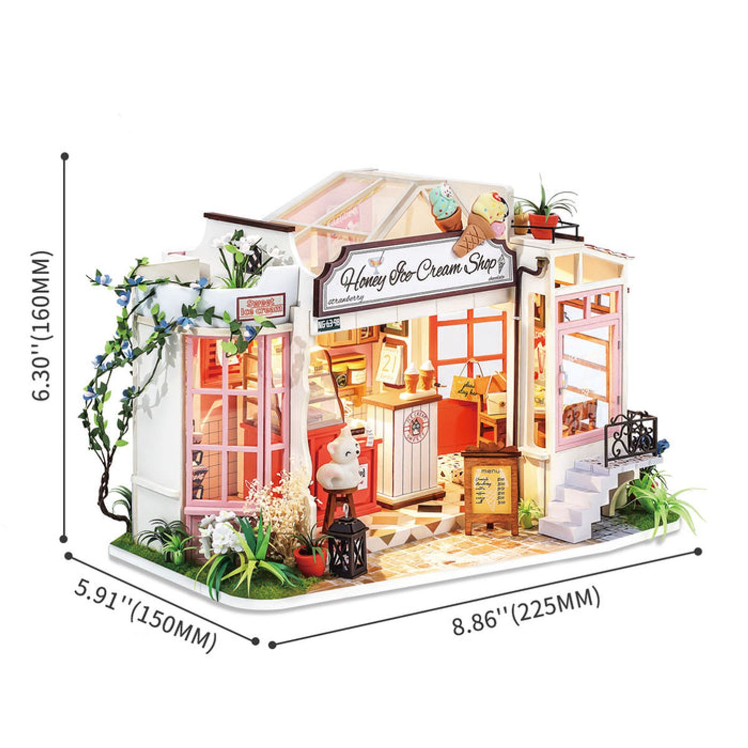 Puzzle 3D Minicasuta Honey Ice-cream Shop, RoLife, 70 piese, DG148 fotografia produsului View 2 L