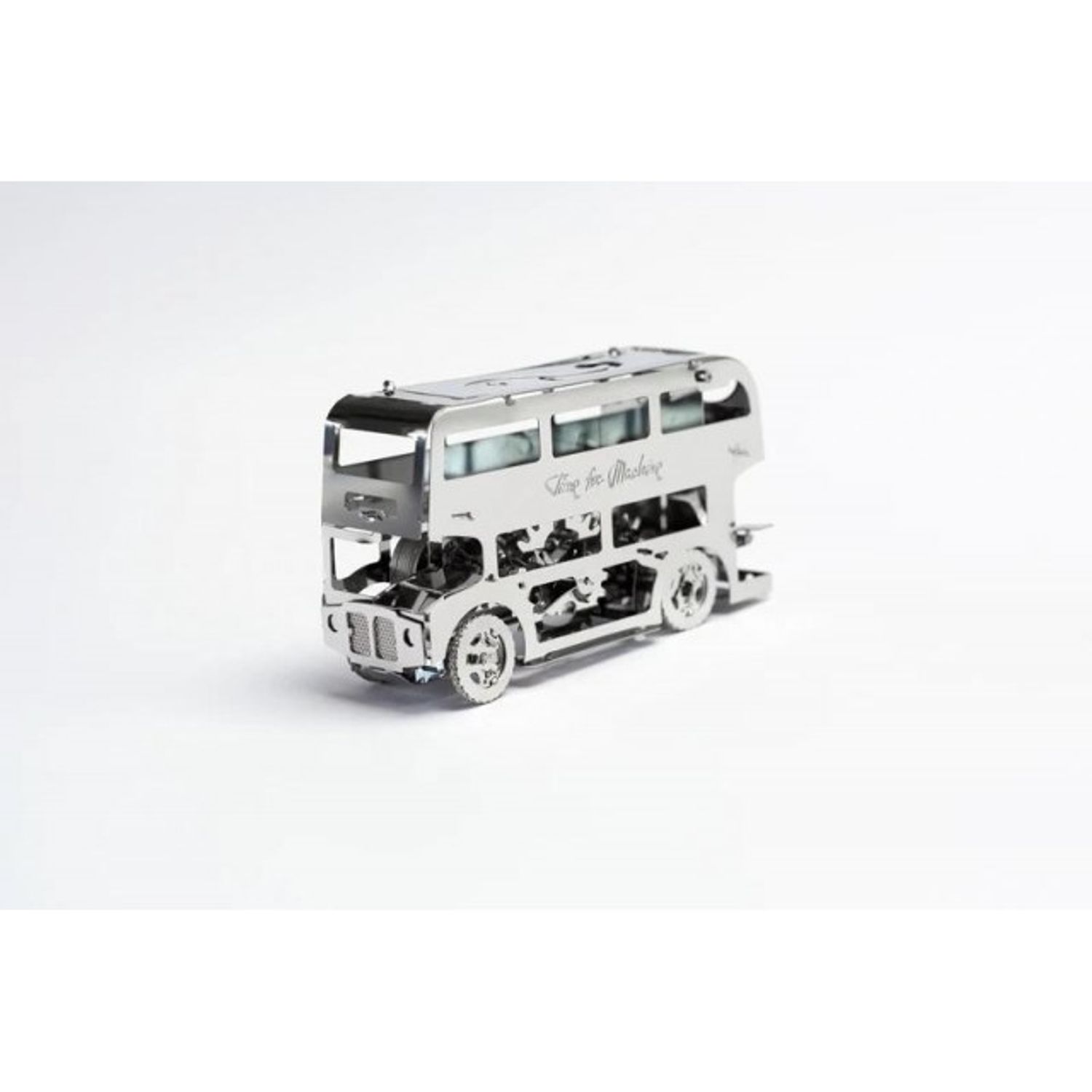 Kit Puzzle Mecanic 3D, Metal, TimeForMachine, Model Cute Double Decker fotografia produsului View 4 L