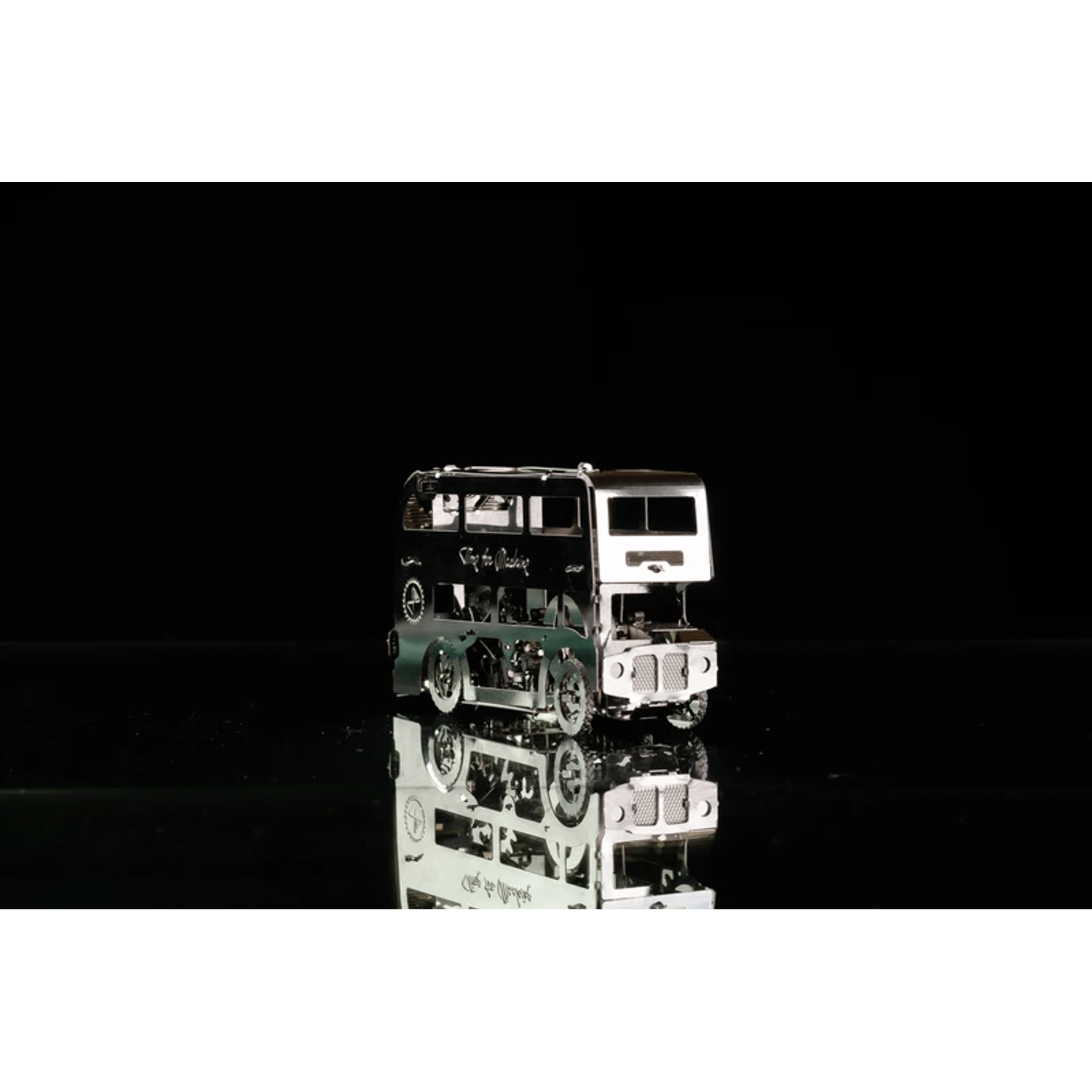 Kit Puzzle Mecanic 3D, Metal, TimeForMachine, Model Cute Double Decker fotografia produsului View 6 L