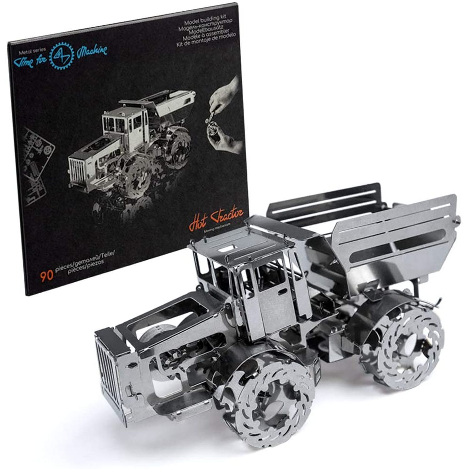 Kit Puzzle Mecanic 3D, Metal, TimeForMachine, Model Hot Tractor fotografia produsului