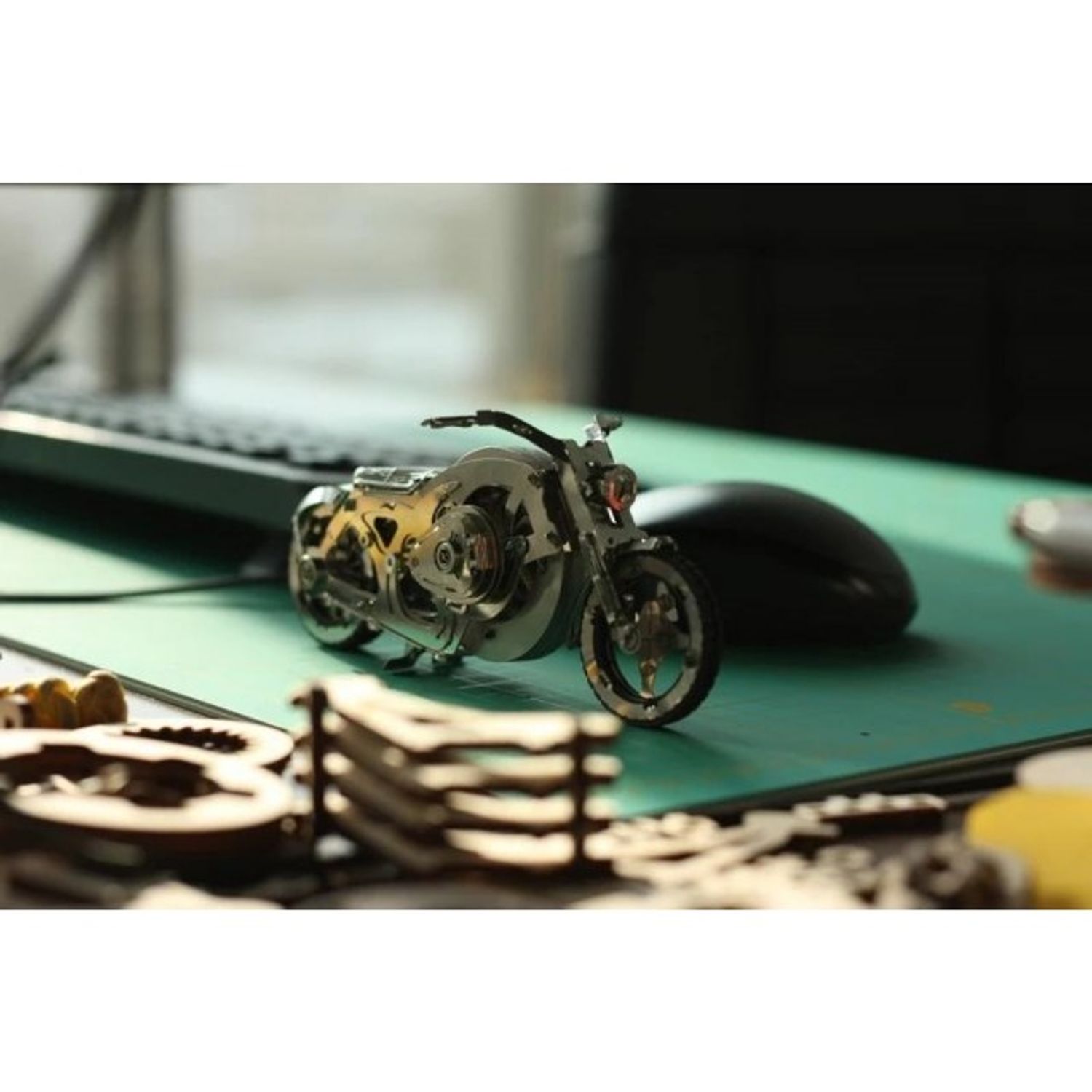 Kit Puzzle Mecanic 3D, Metal, TimeForMachine, Model Chrome Rider fotografia produsului View 3 L