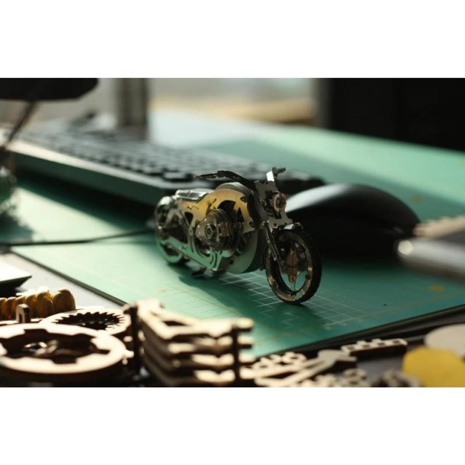 Kit Puzzle Mecanic 3D, Metal, TimeForMachine, Model Chrome Rider fotografia produsului View 4 L