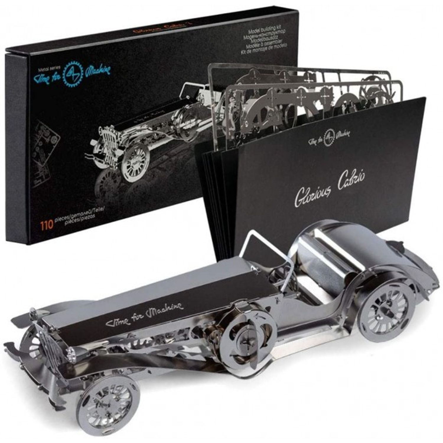 Kit Puzzle Mecanic 3D, Metal, TimeForMachine, Model Masina Epoca Glorious Cabrio 2 fotografia produsului