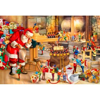 Puzzle Din Lemn Santa's Workshop XL, Wooden City, 750 piese