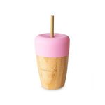 Pahar din bambus mare 240 ml, roz, eco rascals fotografia produsului