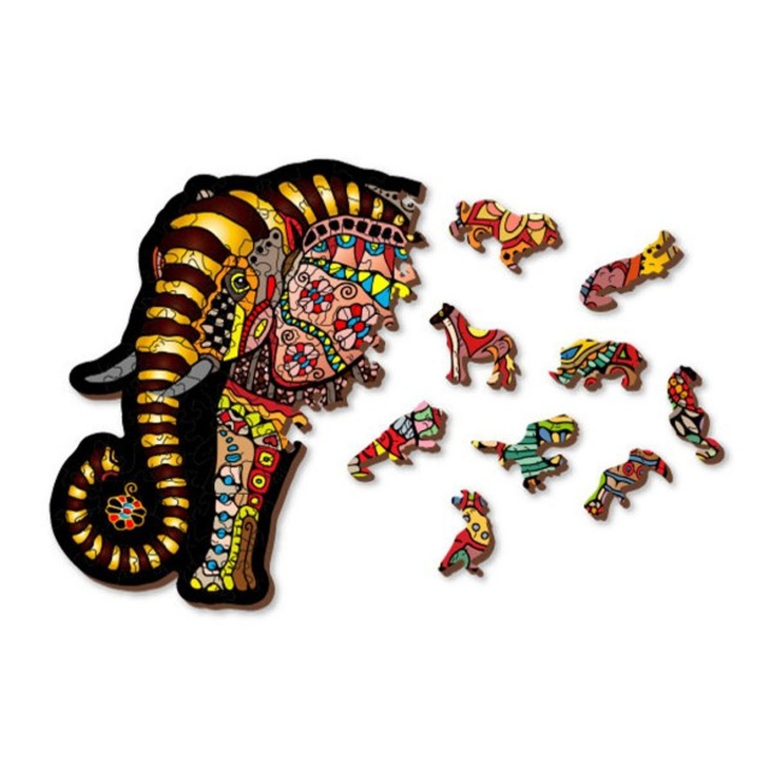 Puzzle Din Lemn MAGIC ELEPHANT L, Wooden City, 250 piese fotografia produsului View 5 L