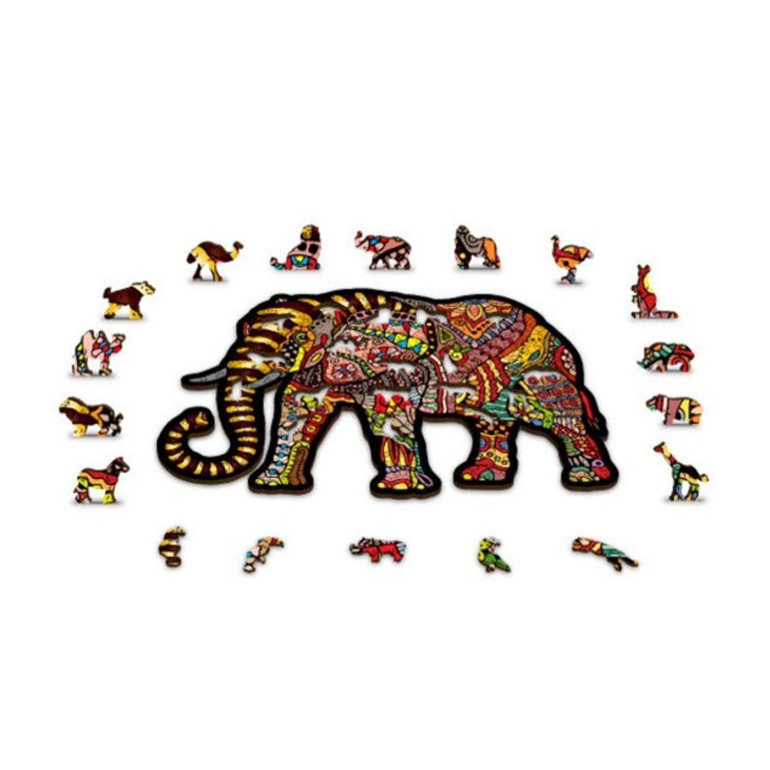 Puzzle Din Lemn MAGIC ELEPHANT L, Wooden City, 250 piese fotografia produsului View 3 L