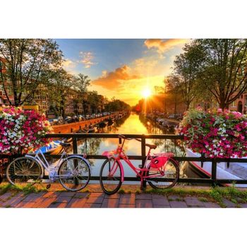 Puzzle Din Lemn BICYCLES OF AMSTERDAM XL, Wooden City, 600 piese