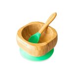Set castron si lingura din bambus, verde, eco rascals fotografia produsului