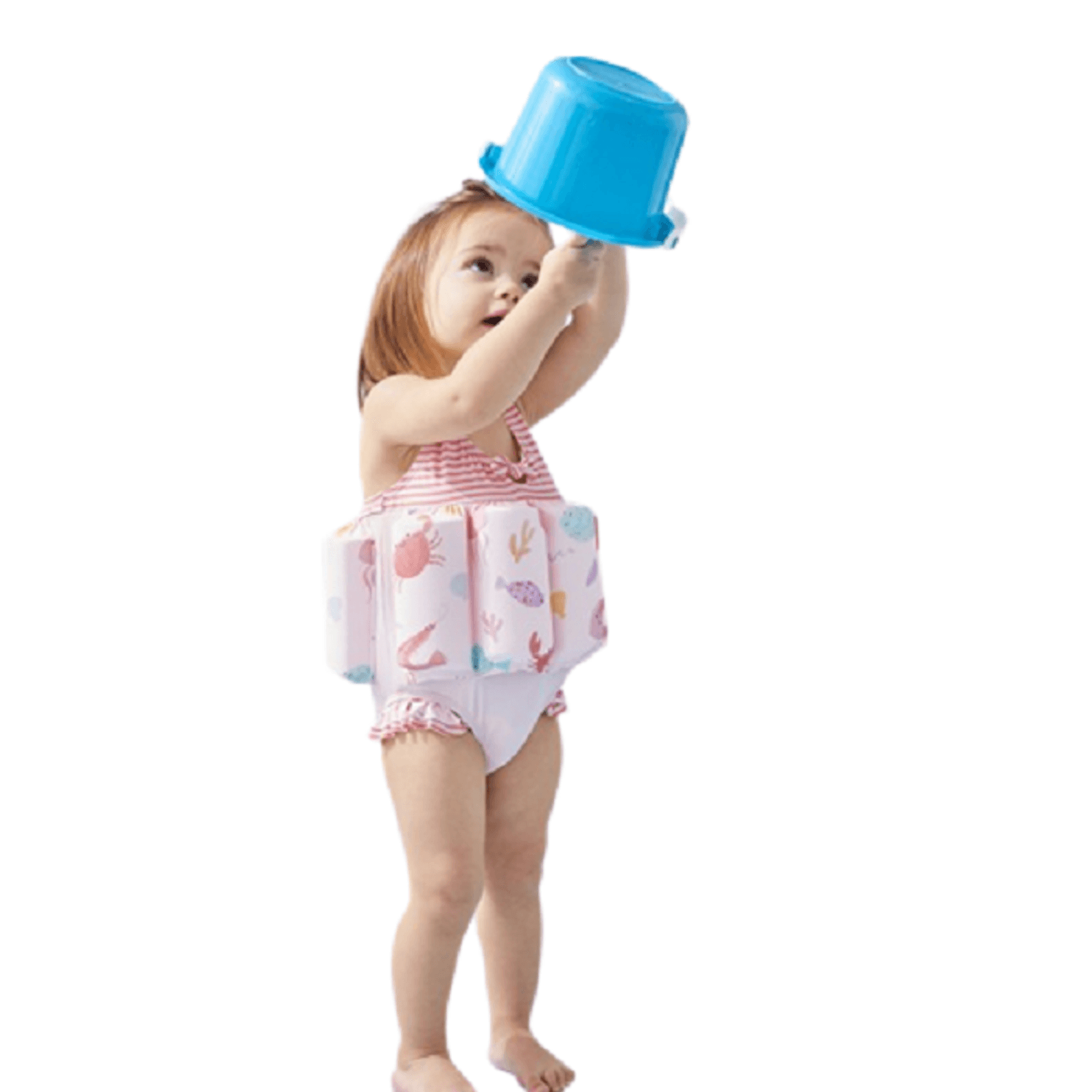 Costum de inot flotabil, Archimede, CREVETTES ROSES Girl, 12 luni, A202531 fotografia produsului View 5 L
