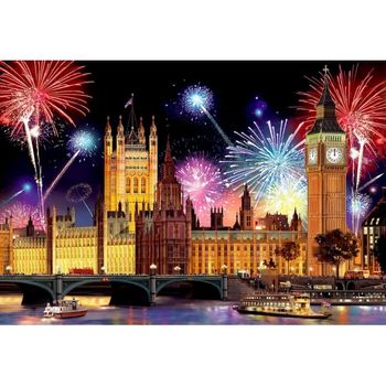 Puzzle Din Lemn LONDON BY NIGHT S, Wooden City, 75 piese