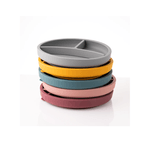 Ecorascals - Farfuria din silicon cu separator, visiniu fotografia produsului View 4 S