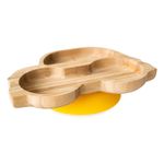 Farfurie din bambus Masinuta, galben, eco rascals fotografia produsului View 2 S