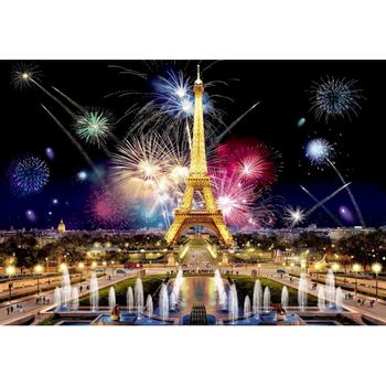 Puzzle din lemn PARIS BY NIGHT XL, Wooden City, 600 piese