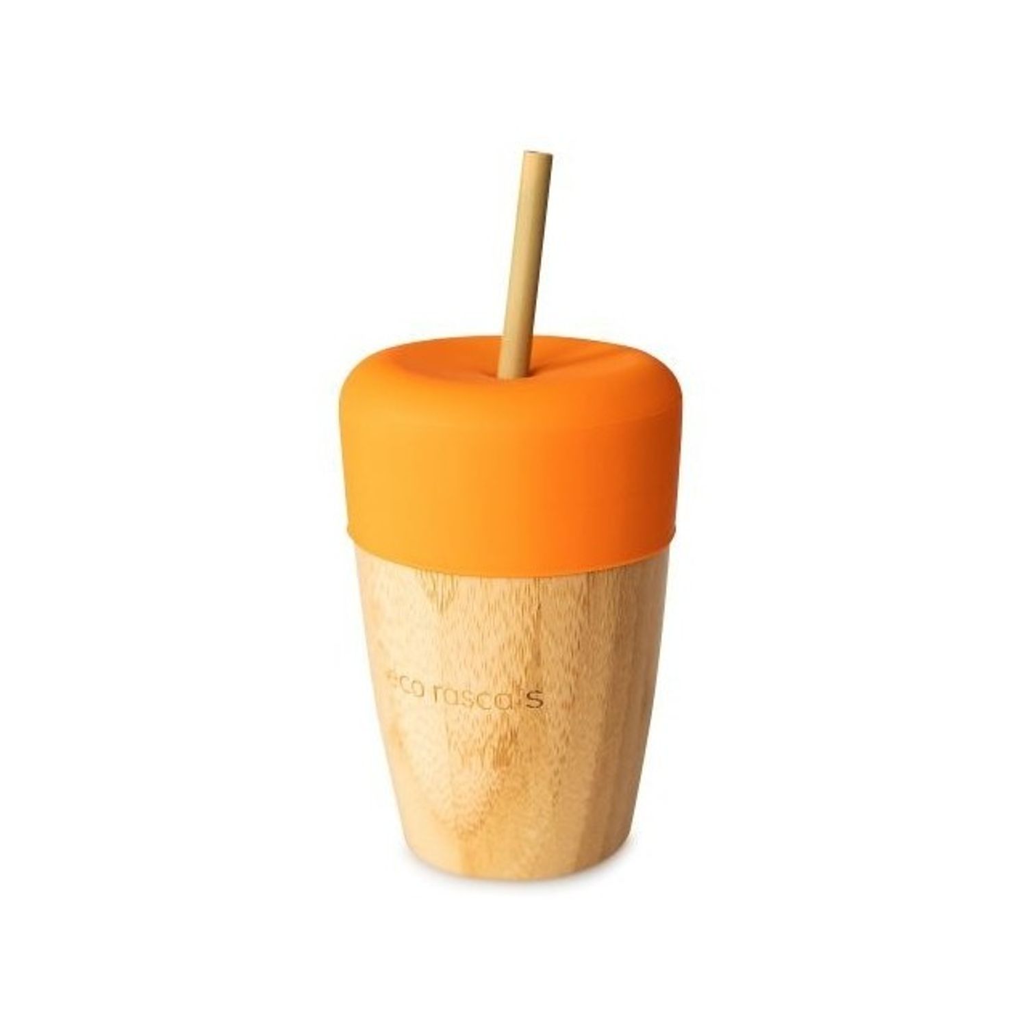Pahar din bambus mare 240 ml, portocaliu, eco rascals fotografia produsului