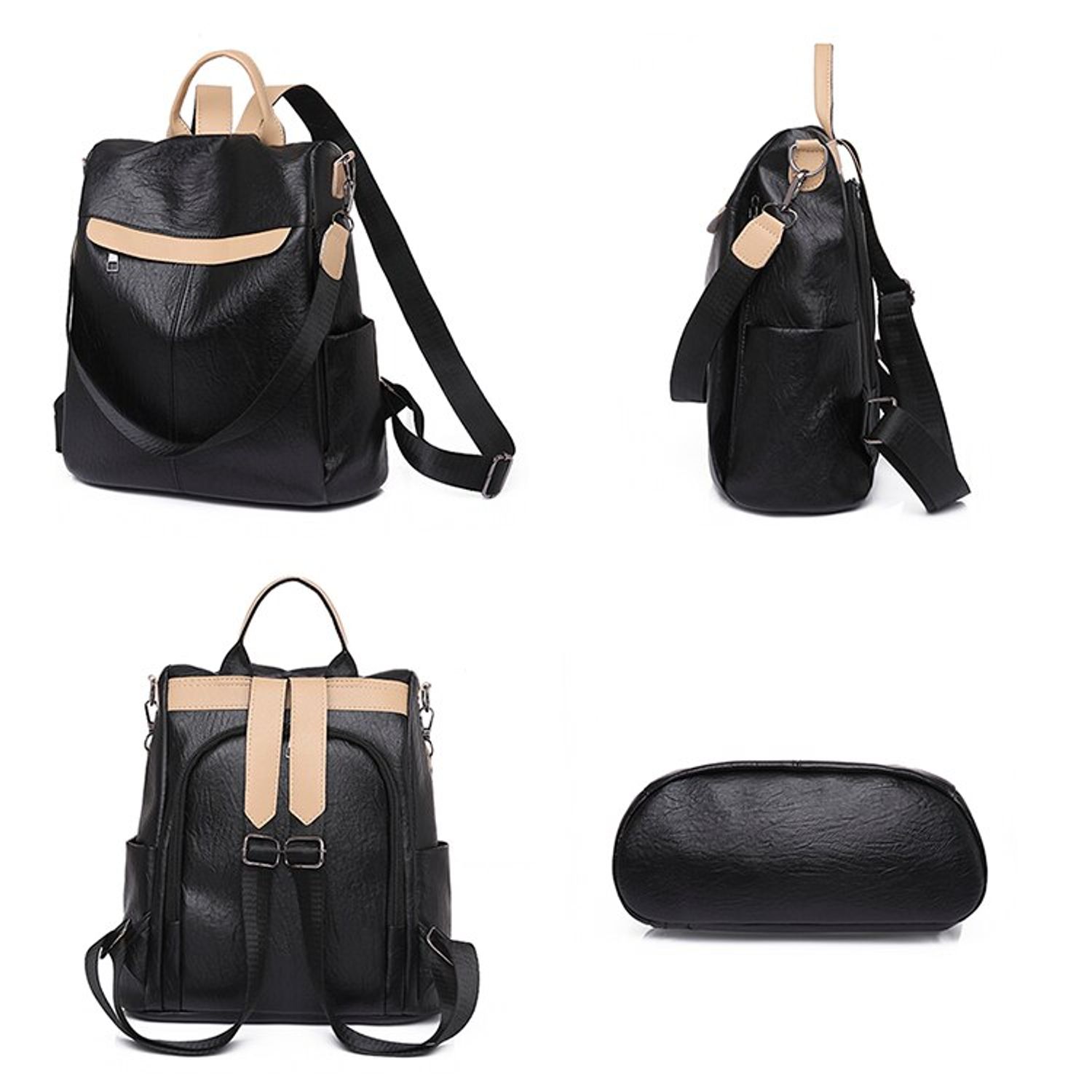 Rucsac dama Amina GT1464, antifurt, model negru fotografia produsului View 6 L