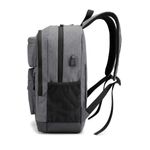 Rucsac pentru barbati Kayden GT1474, cu port USB, gri fotografia produsului View 4 S