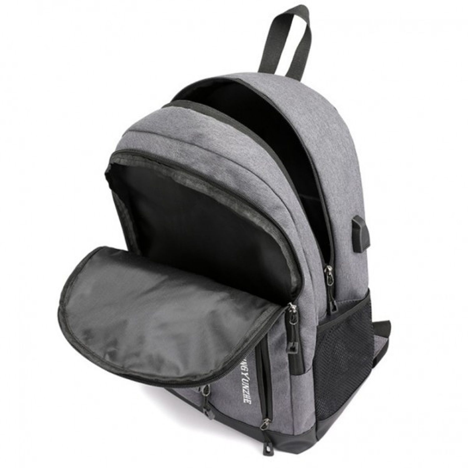 Rucsac pentru barbati Kayden GT1474, cu port USB, gri fotografia produsului View 5 L