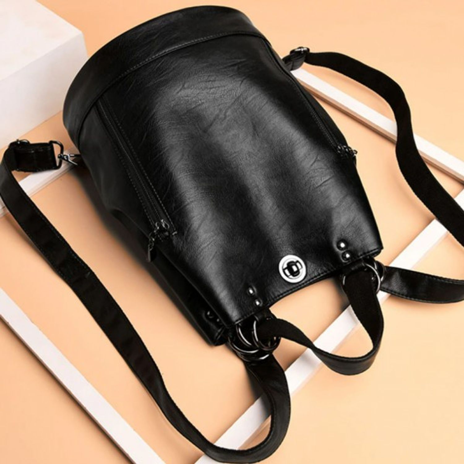 Rucsac dama Gracelyn GT1459, model negru fotografia produsului View 4 L