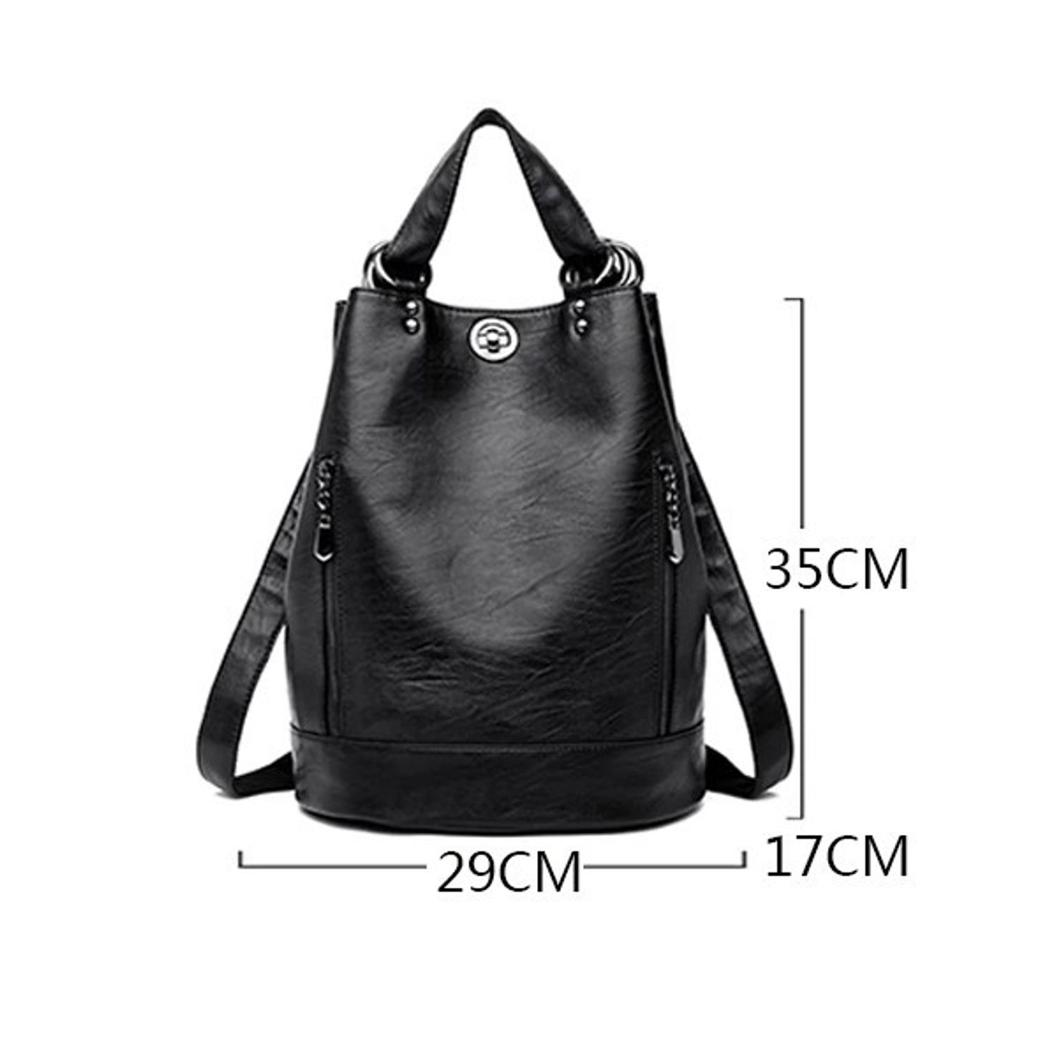 Rucsac dama Gracelyn GT1459, model negru fotografia produsului View 6 L