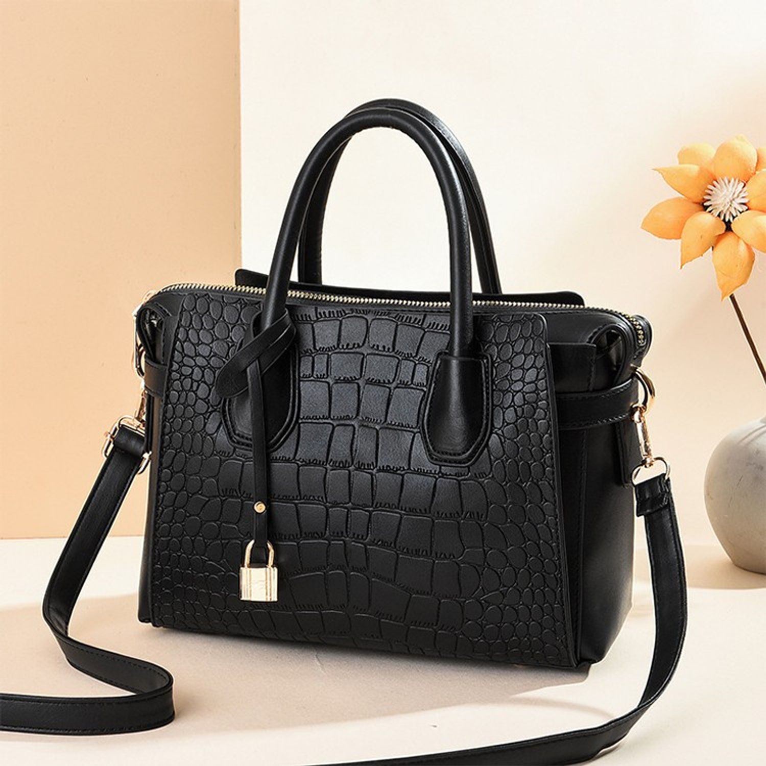 Geanta dama GT1631 Elvira, negru fotografia produsului