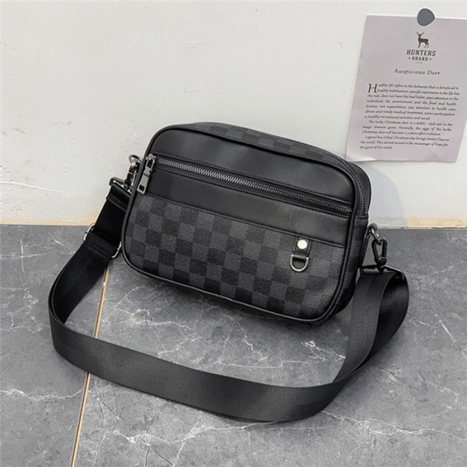 Geanta de umar pentru barbati, Alex GT1392, model negru fotografia produsului View 6 L