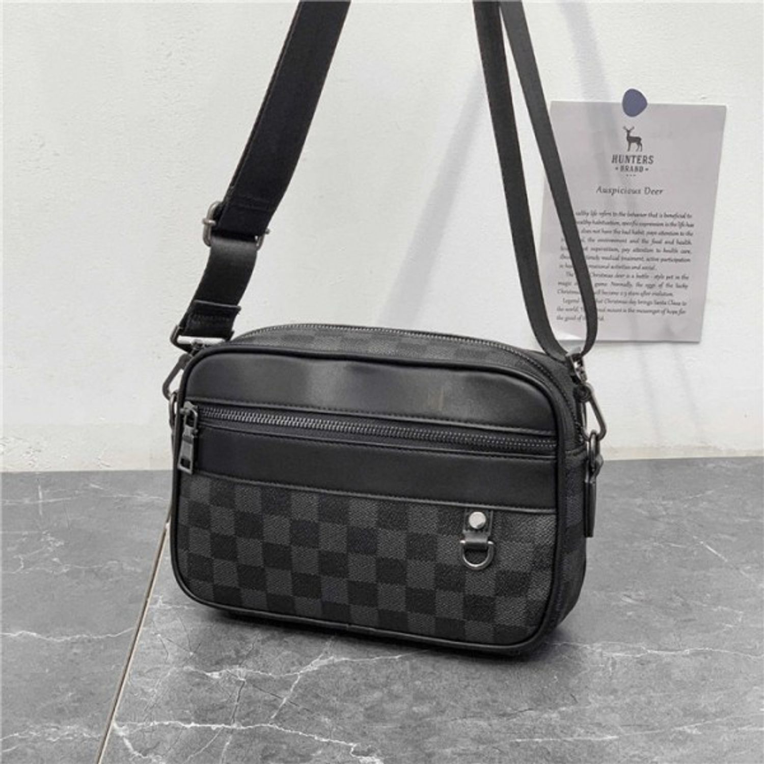 Geanta de umar pentru barbati, Alex GT1392, model negru fotografia produsului View 4 L