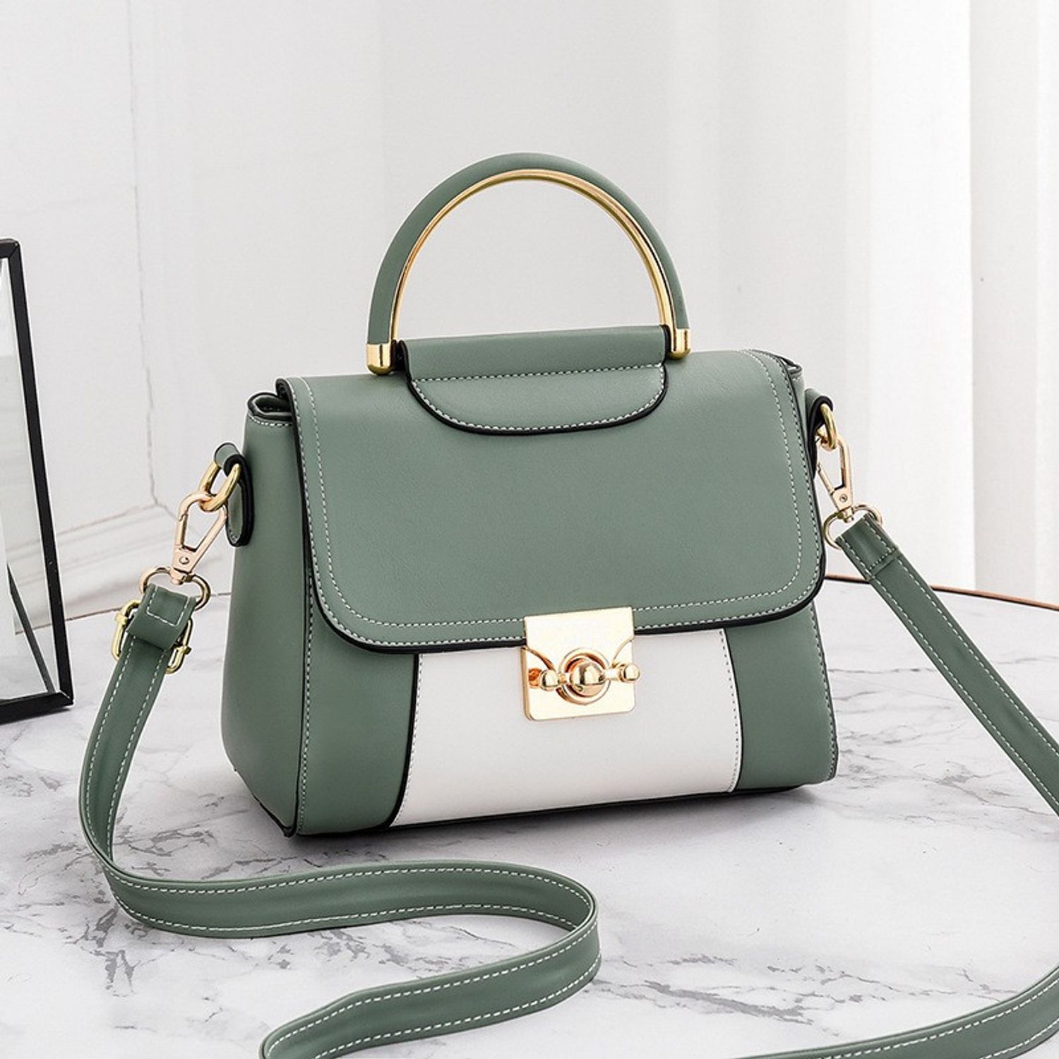 Geanta dama GT1666 Mia, verde fotografia produsului