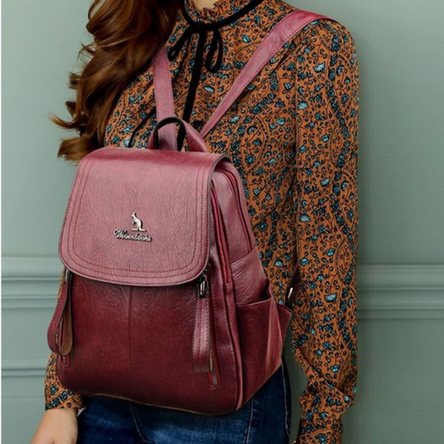 Rucsac dama Adria GT1505, bordo fotografia produsului View 6 L