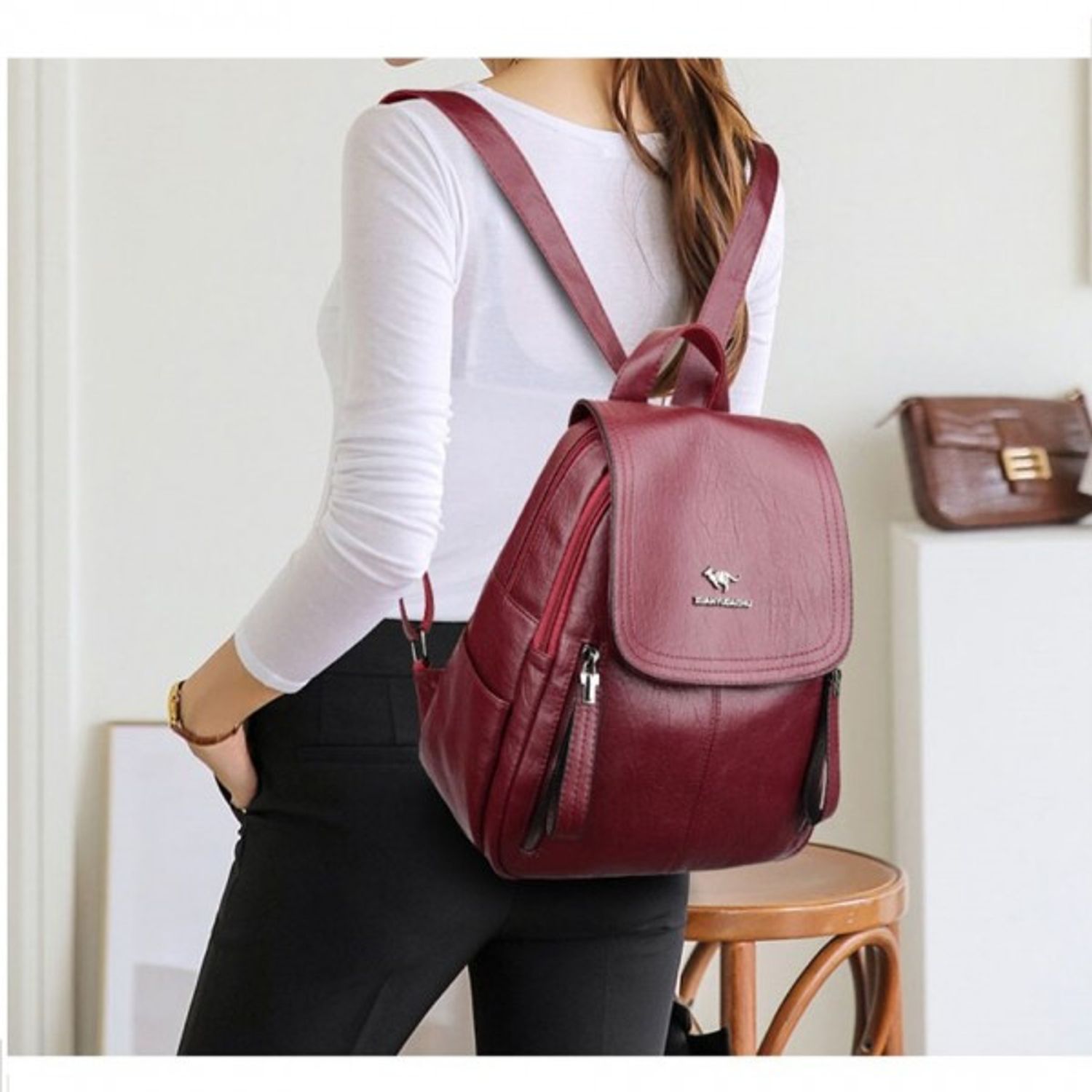 Rucsac dama Adria GT1505, bordo fotografia produsului View 5 L