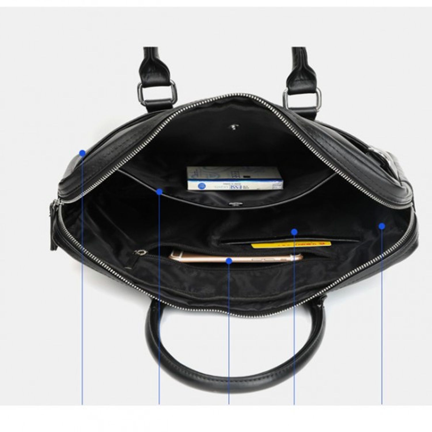 Servieta pentru barbati, Toby GT1436, model negru fotografia produsului View 4 L