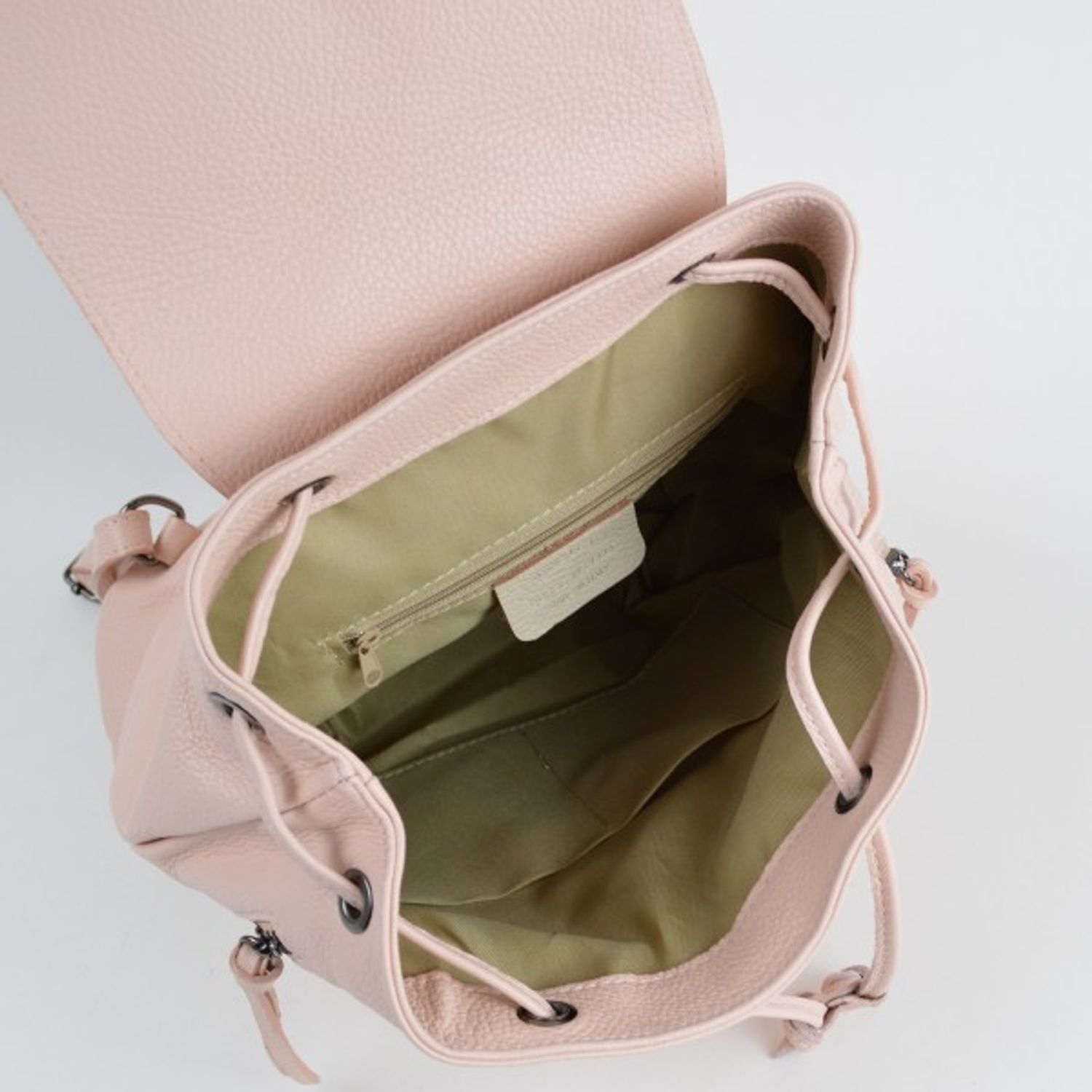 Rucsac dama Zelinda GT1202, piele naturala, roz fotografia produsului View 3 L