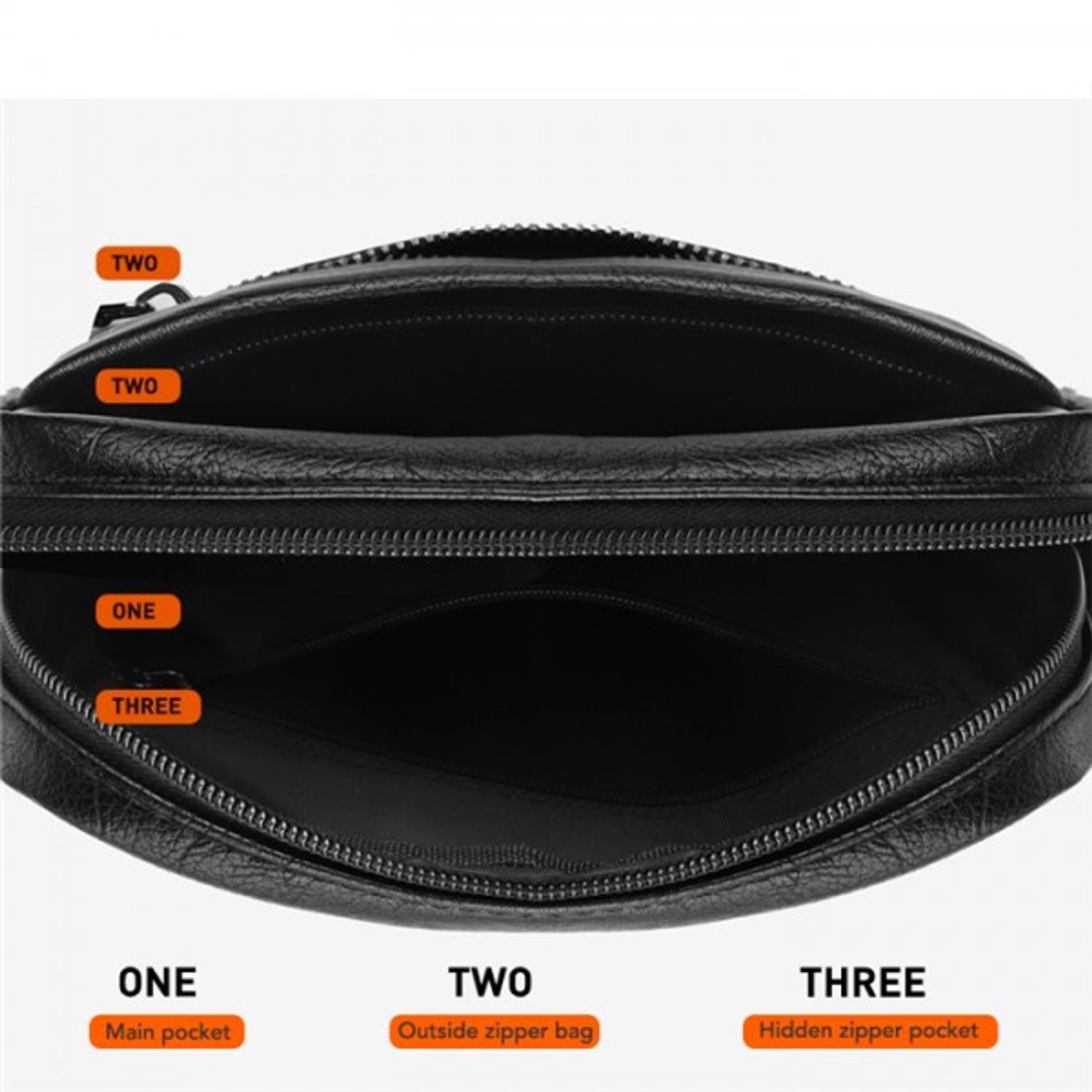 Geanta de umar pentru barbati, Jayden GT1427, model negru fotografia produsului View 2 L